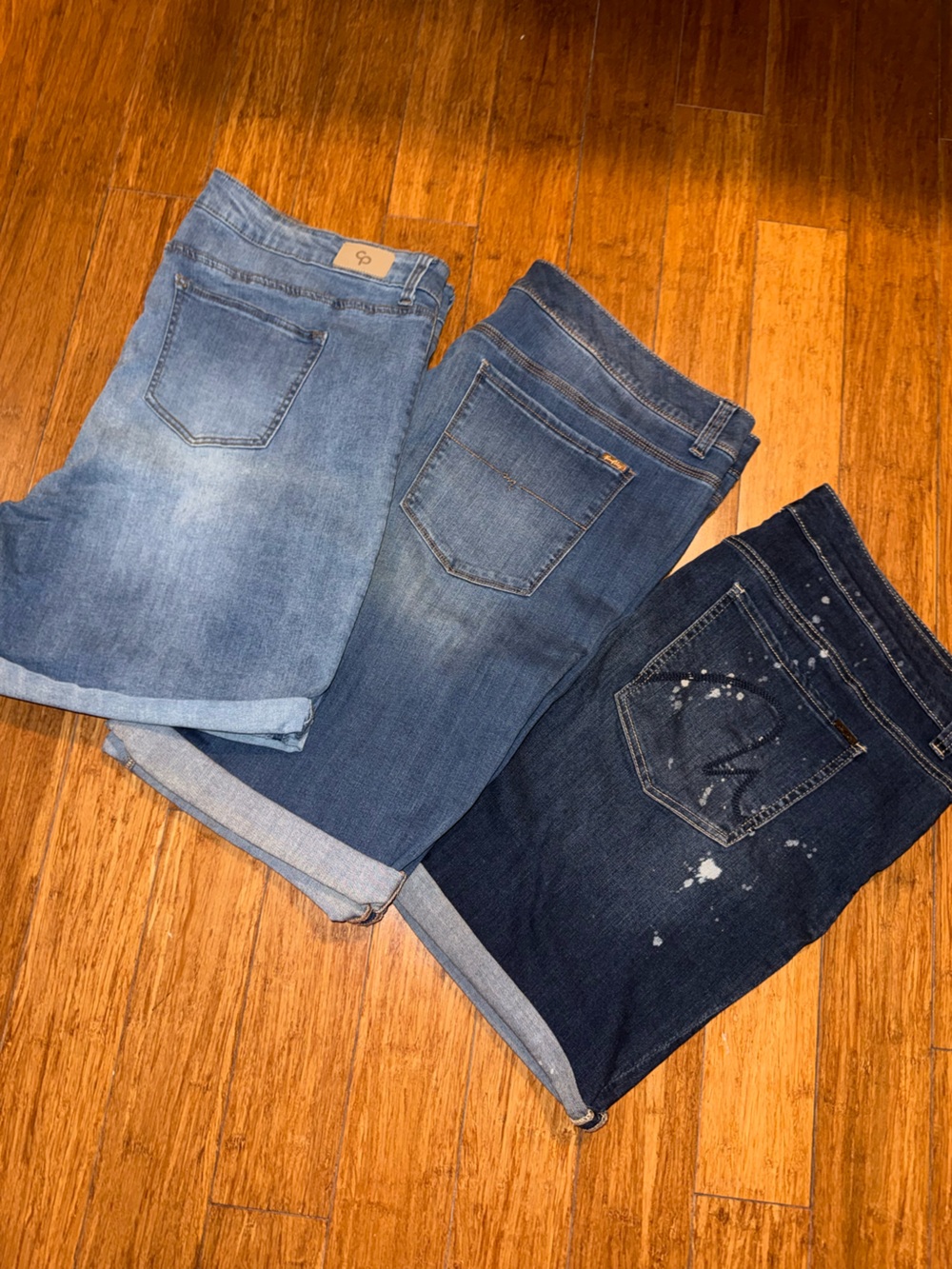 Bundle 3 Plus Size 22W Denim Shorts - Melissa McCarthy Seven7 + Celebrity Pink